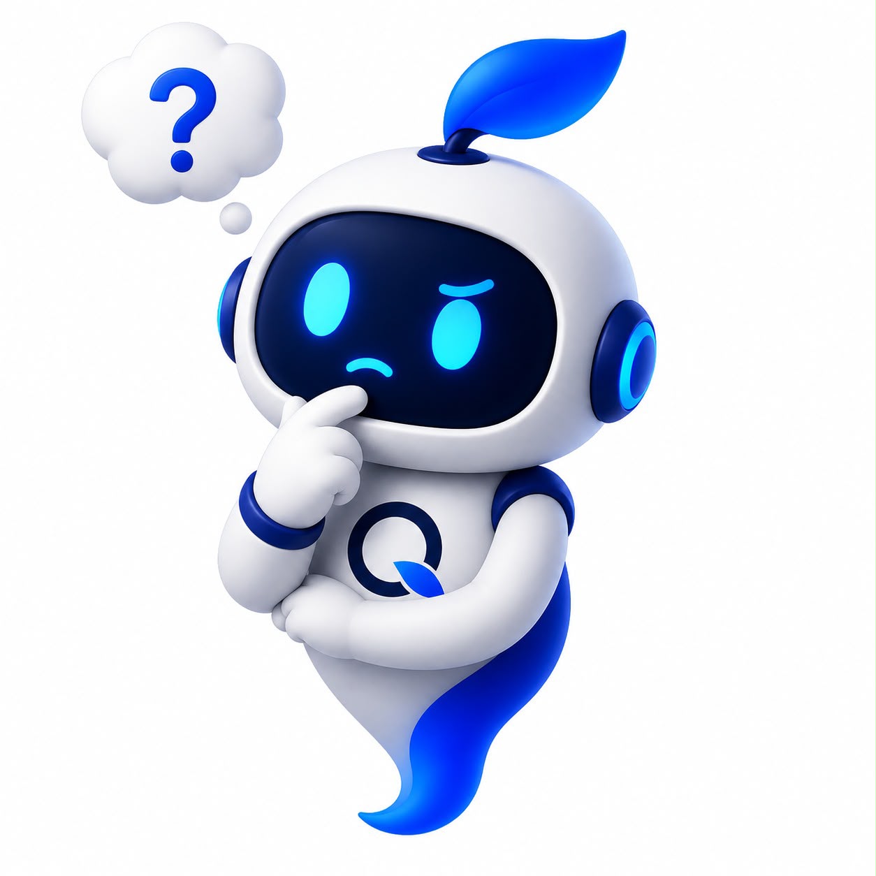 Mascote da Quality.a em posição de análise